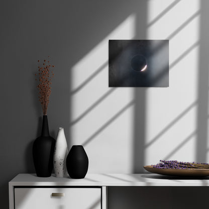 2024 Solar Eclipse Metal Print - Illuminate Your Space with Diamond Ring Radiance 🌞