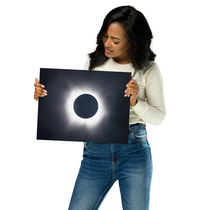 Metal Print of 2024 Solar Eclipse Totality - Capture the Majesty of Totality  🌞🌑
