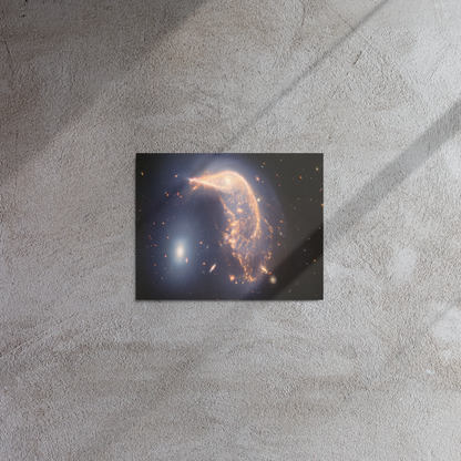 Galactic Embrace: Penguin and Egg Galaxies Metal Print by JWST