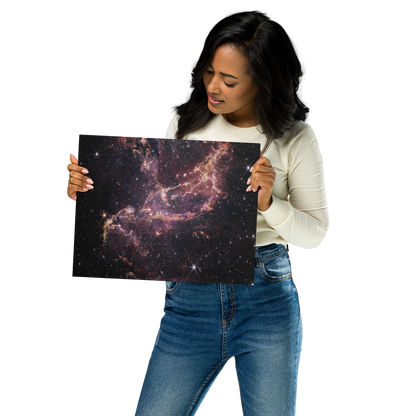 Small Magellanic Cloud: A Star Cluster Revealed by JWST Printed on Metal