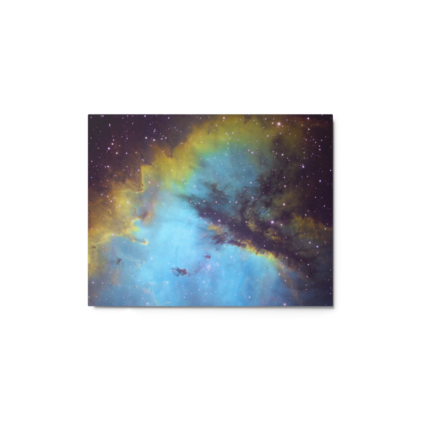 Pacman Nebula Gobbling Up Space Pellets – Astrophotography Wall Art Printed on Metal