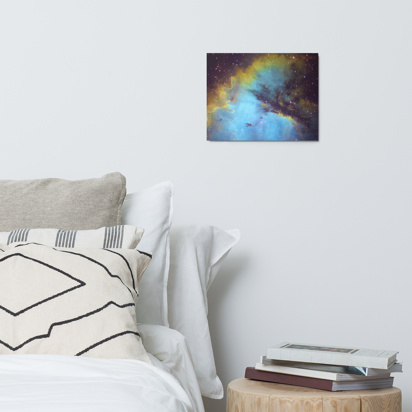 Pacman Nebula Gobbling Up Space Pellets – Astrophotography Wall Art Printed on Metal