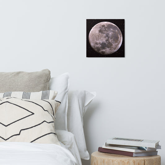 Luminous Lunar Beauty: Super Blue Moon Metal Print 12"x12"