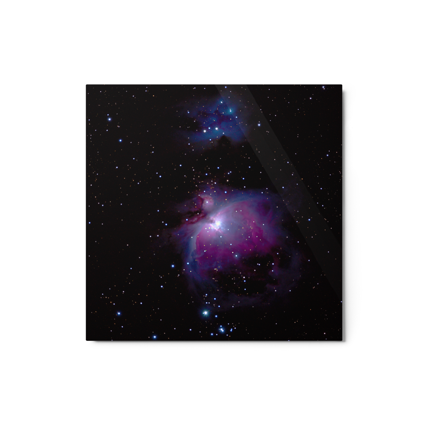 Orion Nebula, Messier 42, Astrophotography, Glossy Metal 12"x12" Print
