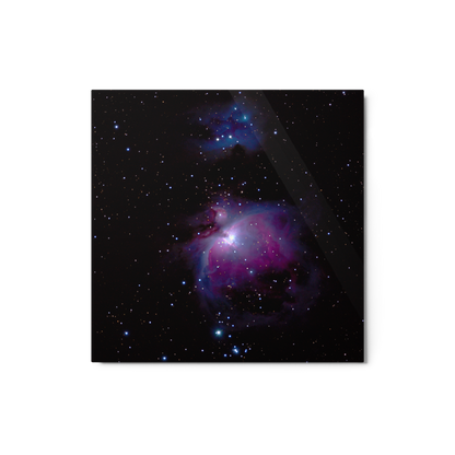 Orion Nebula, Messier 42, Astrophotography, Glossy Metal 12"x12" Print