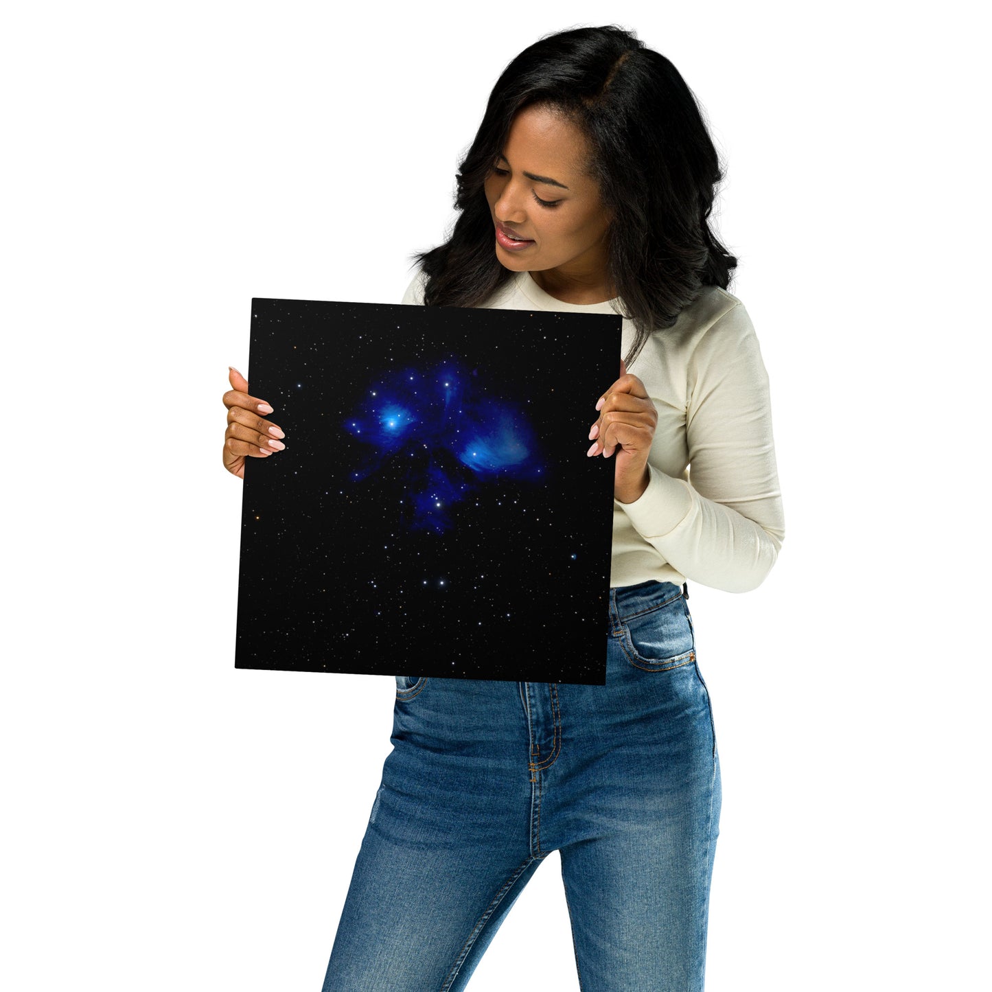 Pleiades Printed on Metal in Various Galactic Sizes
