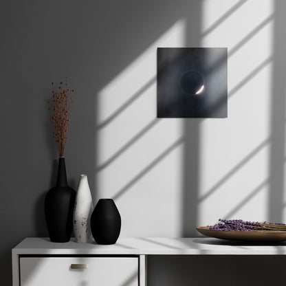 2024 Solar Eclipse Metal Print - Illuminate Your Space with Diamond Ring Radiance 🌞