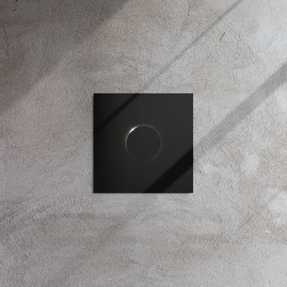 2024 Solar Eclipse Bailey's Beads Metal Print