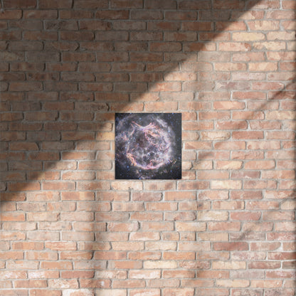 Cassiopeia A: Cosmic Explosion Captured by JWST printed on Metal