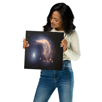 Galactic Embrace: Penguin and Egg Galaxies Metal Print by JWST