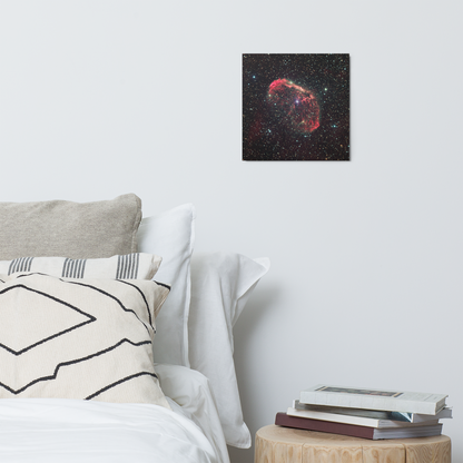 Crescent Surfing the Solar Wind, a Deep Space Astrophotography Metal Print