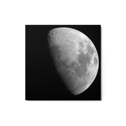 Monochrome Moon in Hydrogen-Alpha - High-Detail Lunar Metal Print
