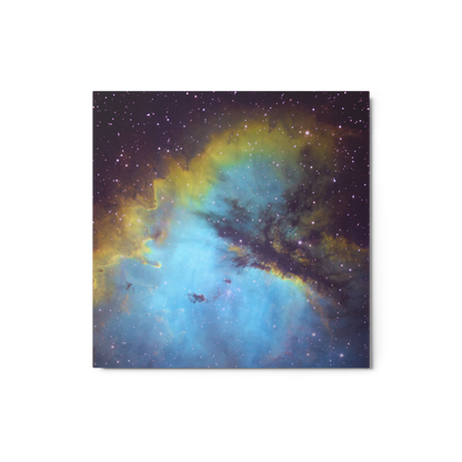 Pacman Nebula Gobbling Up Space Pellets – Astrophotography Wall Art Printed on Metal