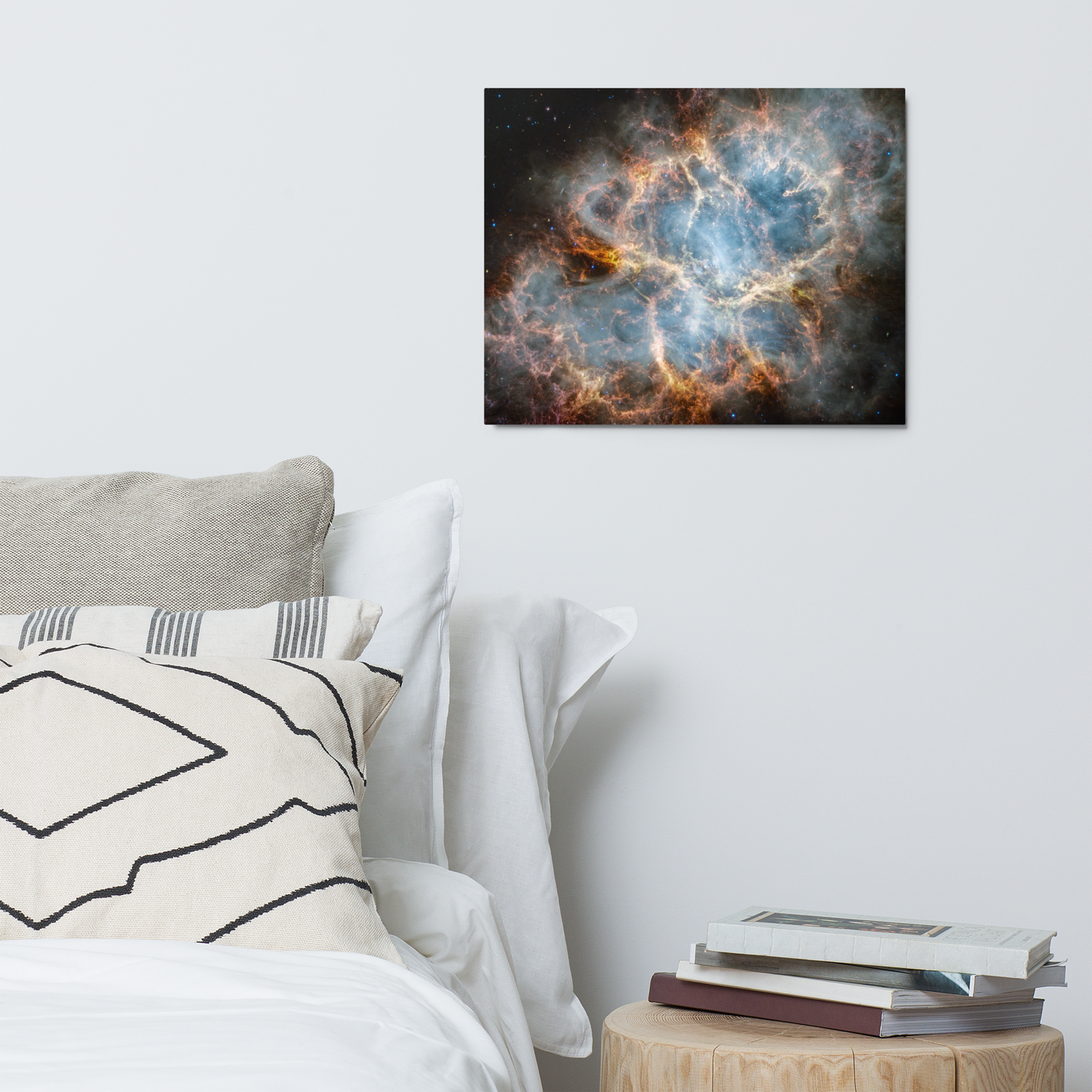 Crab Nebula from JWST Printed on Metal in Galactic Sizes
