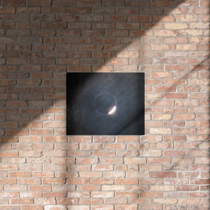 2024 Solar Eclipse Metal Print - Illuminate Your Space with Diamond Ring Radiance 🌞