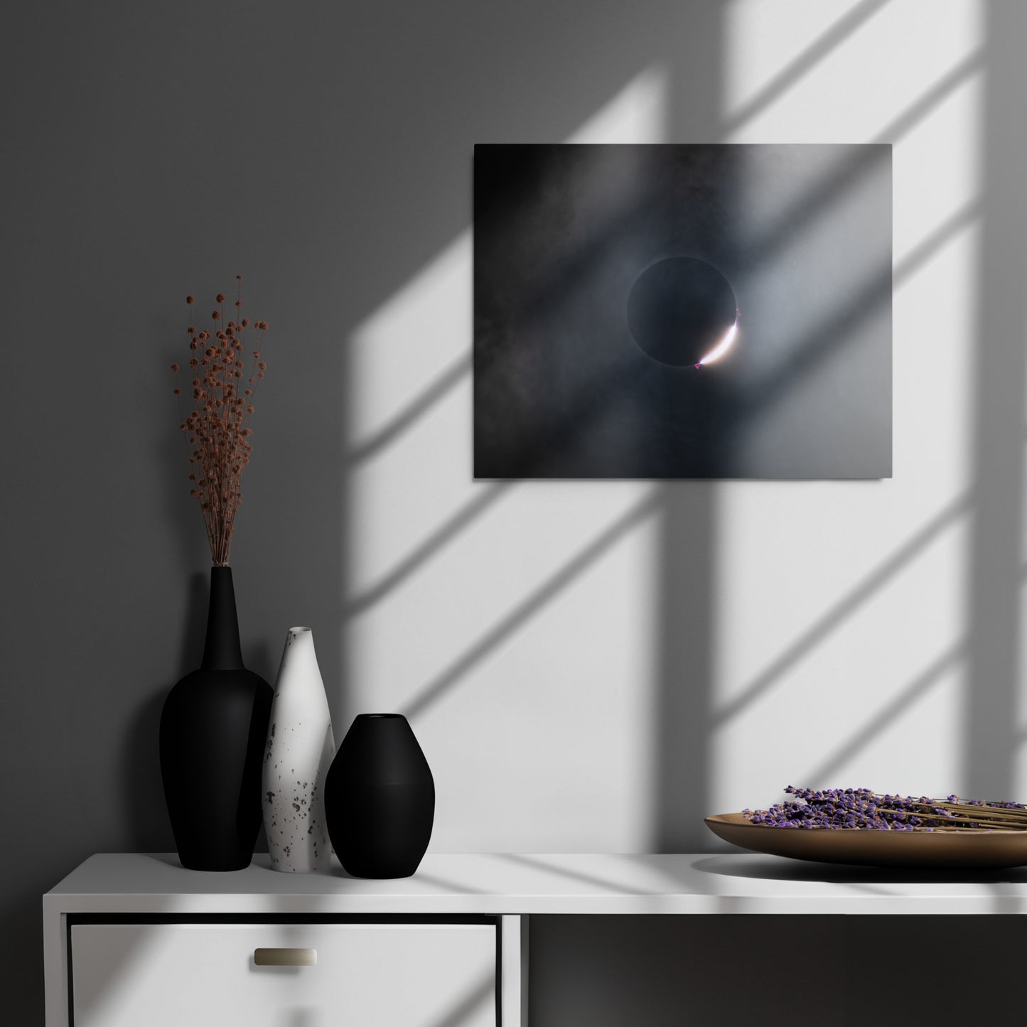2024 Solar Eclipse Metal Print - Illuminate Your Space with Diamond Ring Radiance 🌞