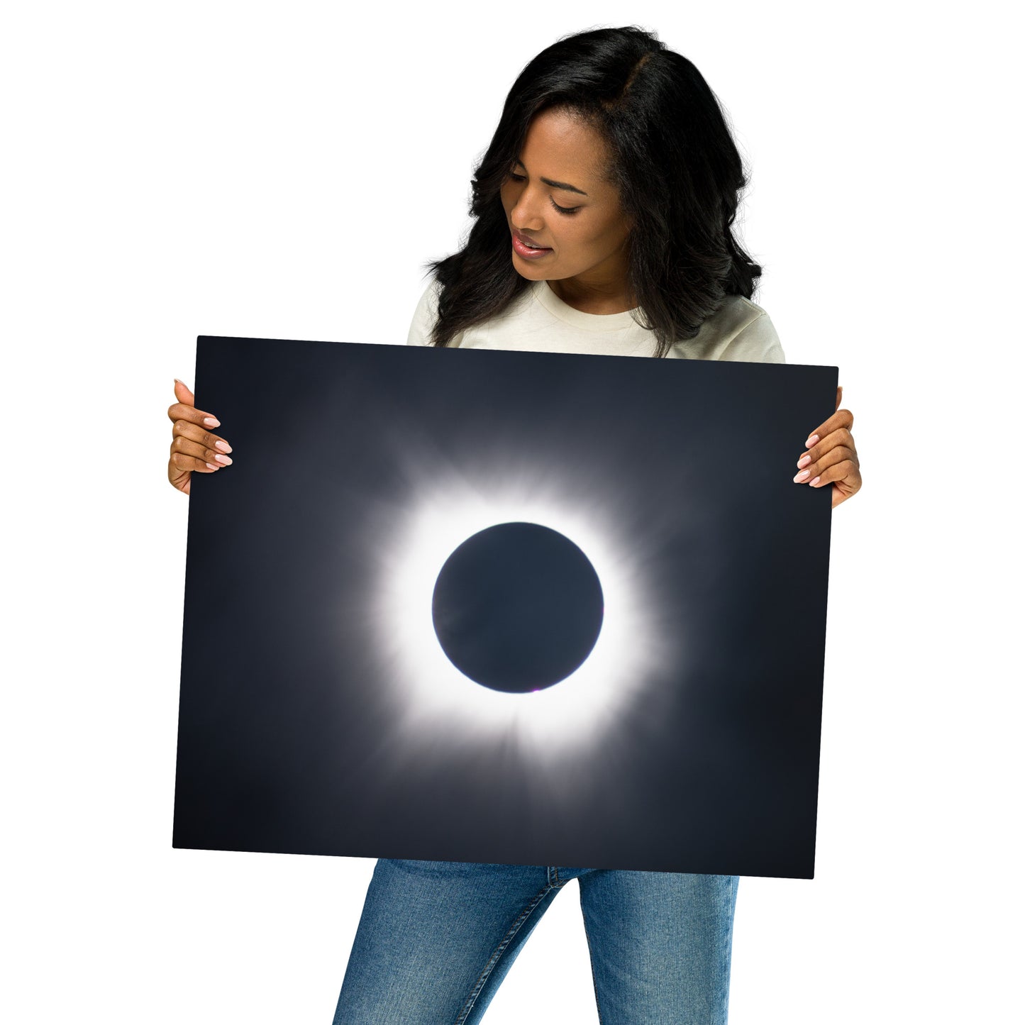 Metal Print of 2024 Solar Eclipse Totality - Capture the Majesty of Totality  🌞🌑