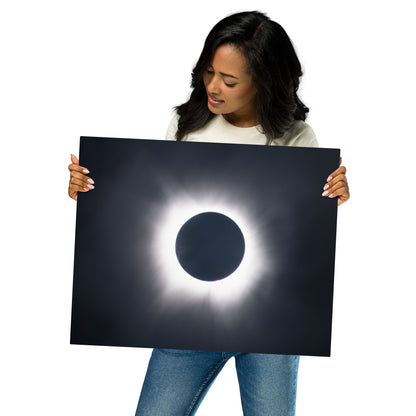 Metal Print of 2024 Solar Eclipse Totality - Capture the Majesty of Totality  🌞🌑