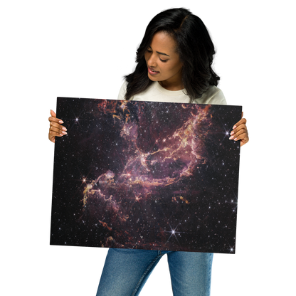 Small Magellanic Cloud: A Star Cluster Revealed by JWST Printed on Metal