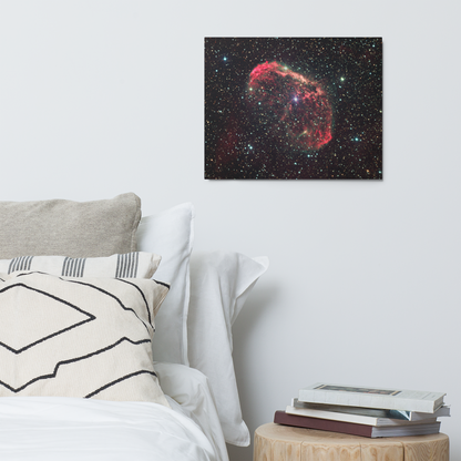 Crescent Surfing the Solar Wind, a Deep Space Astrophotography Metal Print