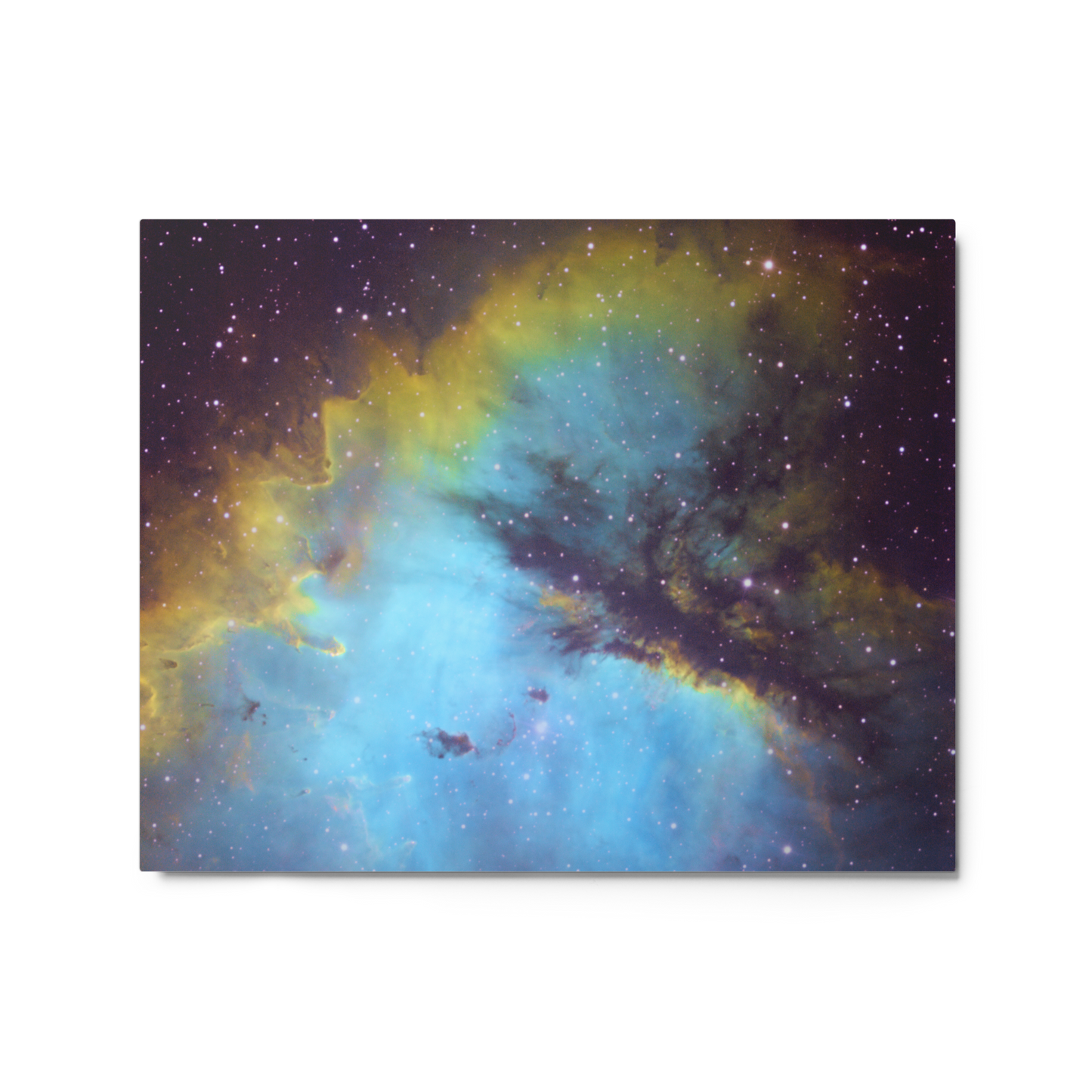 Pacman Nebula Gobbling Up Space Pellets – Astrophotography Wall Art Printed on Metal