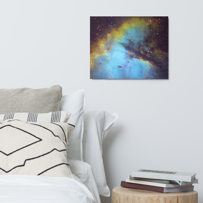 Pacman Nebula Gobbling Up Space Pellets – Astrophotography Wall Art Printed on Metal