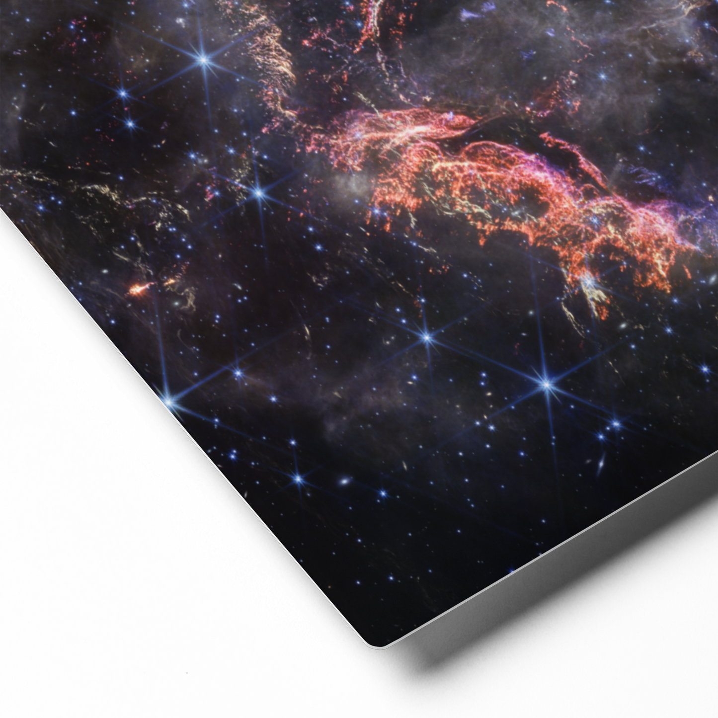 Cassiopeia A: Cosmic Explosion Captured by JWST printed on Metal