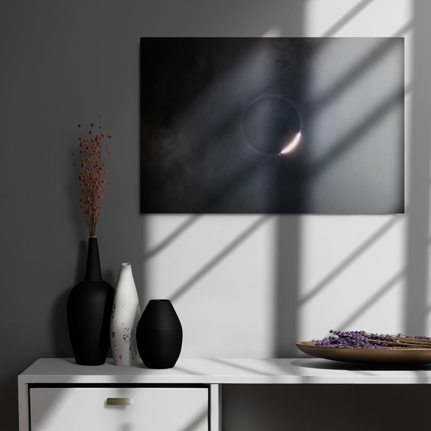 2024 Solar Eclipse Metal Print - Illuminate Your Space with Diamond Ring Radiance 🌞