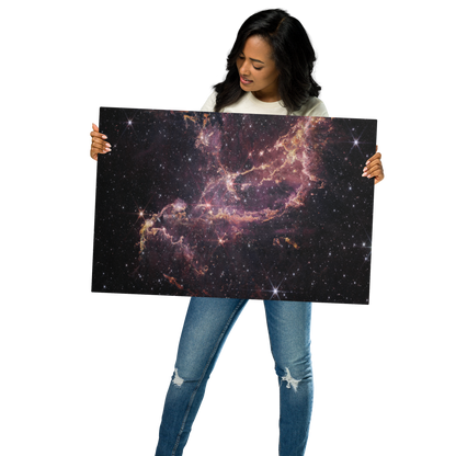 Small Magellanic Cloud: A Star Cluster Revealed by JWST Printed on Metal