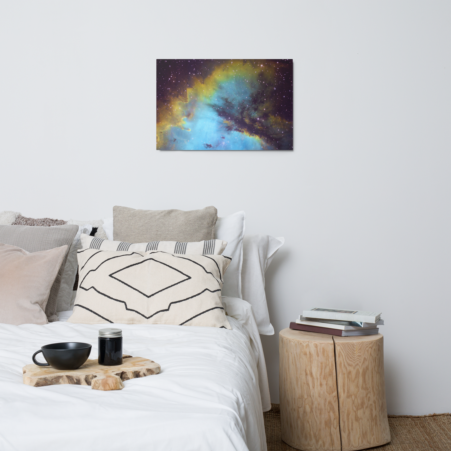 Pacman Nebula Gobbling Up Space Pellets – Astrophotography Wall Art Printed on Metal