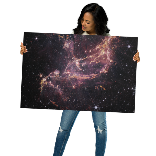 Small Magellanic Cloud: A Star Cluster Revealed by JWST Printed on Metal