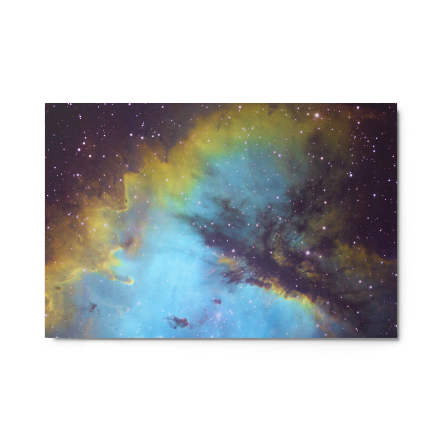 Pacman Nebula Gobbling Up Space Pellets – Astrophotography Wall Art Printed on Metal