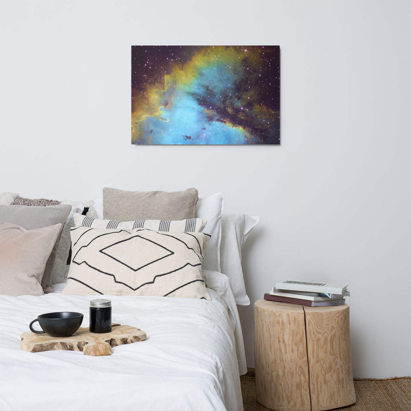 Pacman Nebula Gobbling Up Space Pellets – Astrophotography Wall Art Printed on Metal
