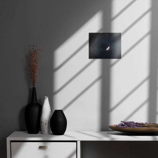 2024 Solar Eclipse Metal Print - Illuminate Your Space with Diamond Ring Radiance 🌞