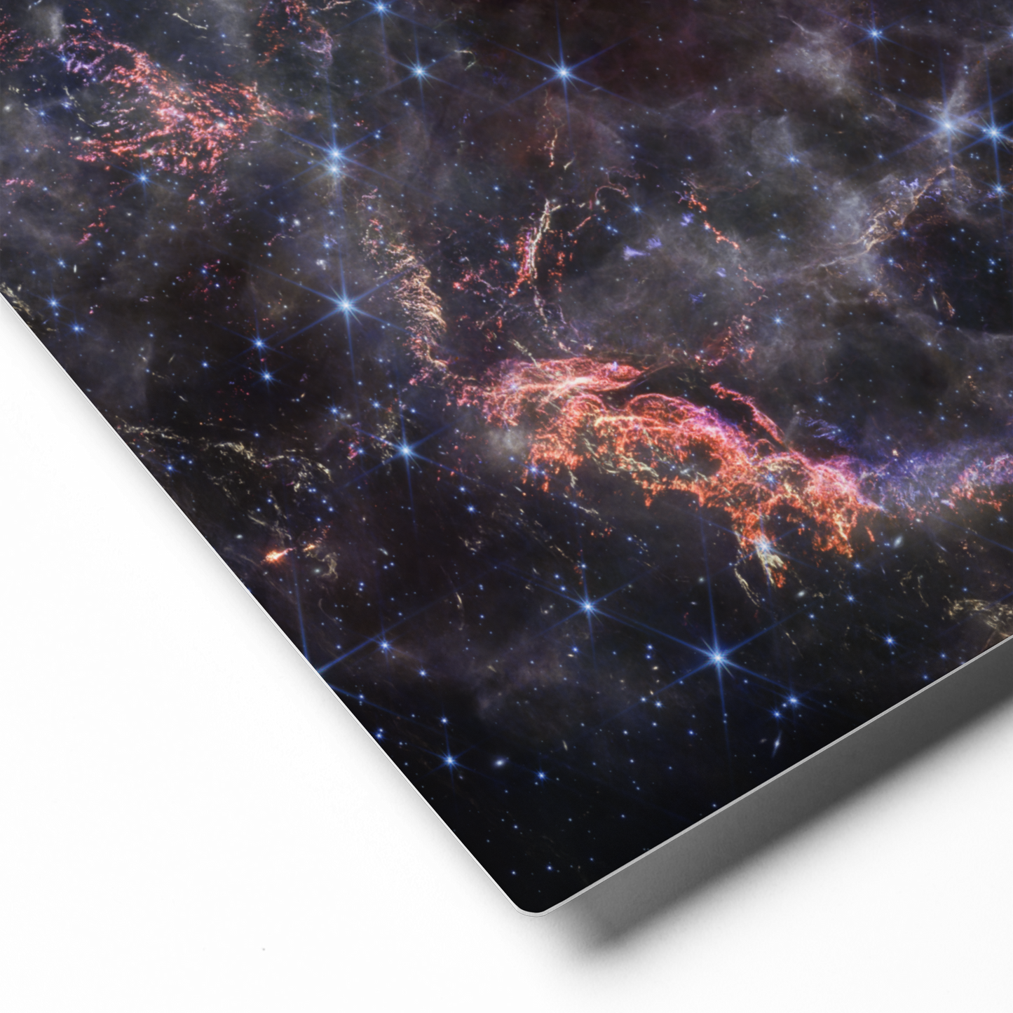 Cassiopeia A: Cosmic Explosion Captured by JWST printed on Metal