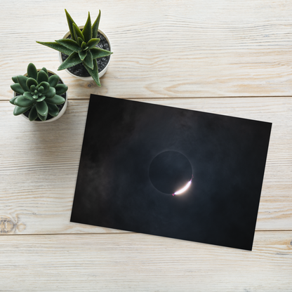 2024 Solar Eclipse Diamond Ring Greeting Card - Send Stellar Greetings to Your Loved Ones 🌞🌙