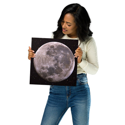 Luminous Lunar Beauty: Super Blue Moon Metal Print 12"x12"