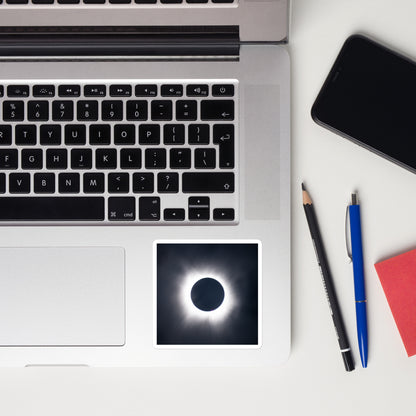 2024 Solar Eclipse Totality Stickers - Durable Vinyl Stickers to Capture the Total Solar Eclipse Anywhere 🌞🌑