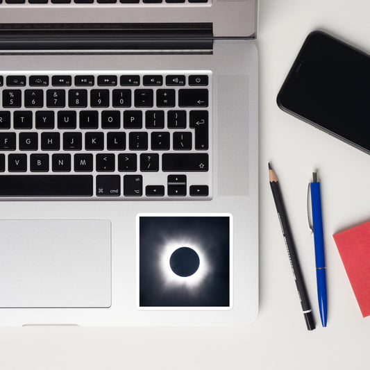 2024 Solar Eclipse Totality Stickers - Durable Vinyl Stickers to Capture the Total Solar Eclipse Anywhere 🌞🌑