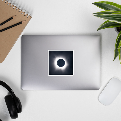 2024 Solar Eclipse Totality Stickers - Durable Vinyl Stickers to Capture the Total Solar Eclipse Anywhere 🌞🌑