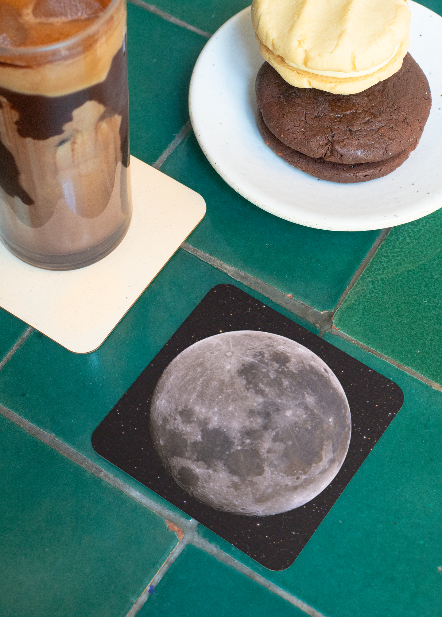Celestial Cheers: Super Blue Moon Drink Coaster