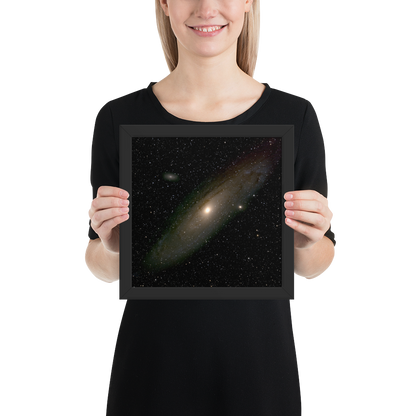 Andromeda Galaxy Unveiled: Premium Framed Astrophotography Luster Print
