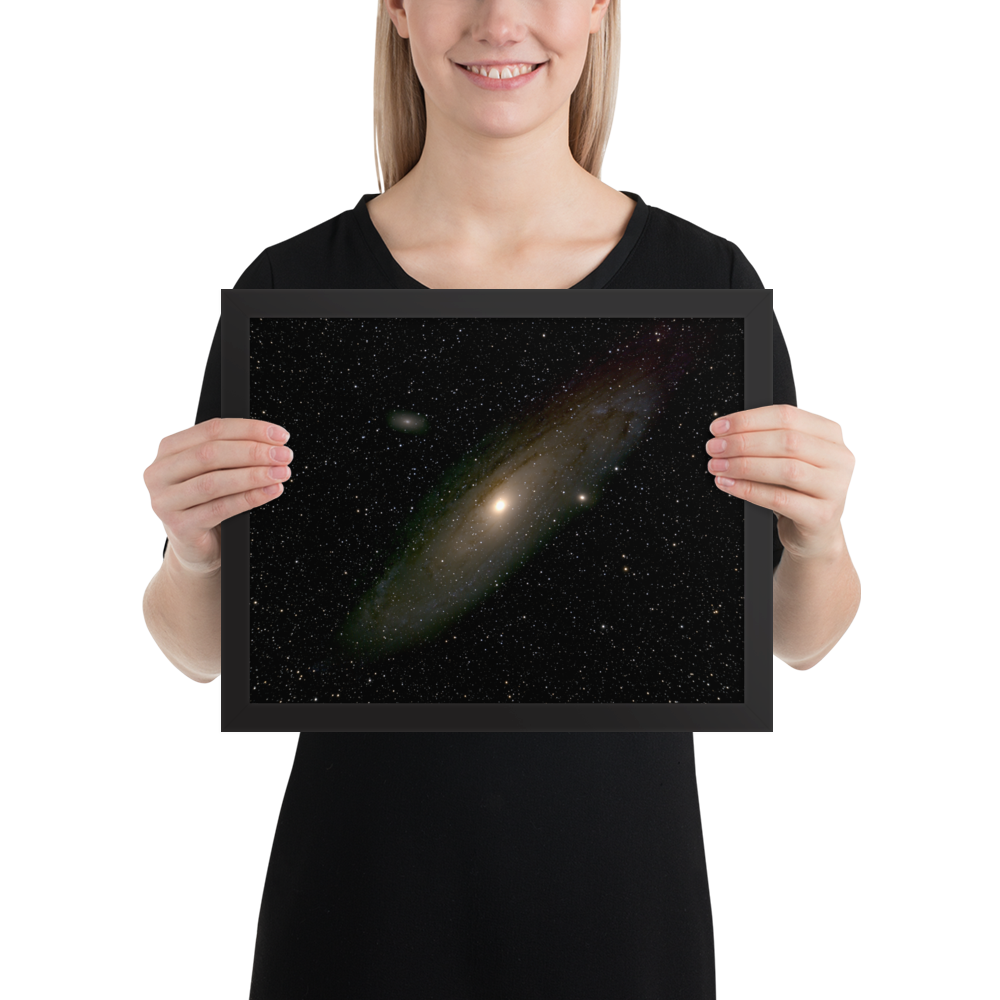 Andromeda Galaxy Unveiled: Premium Framed Astrophotography Luster Print