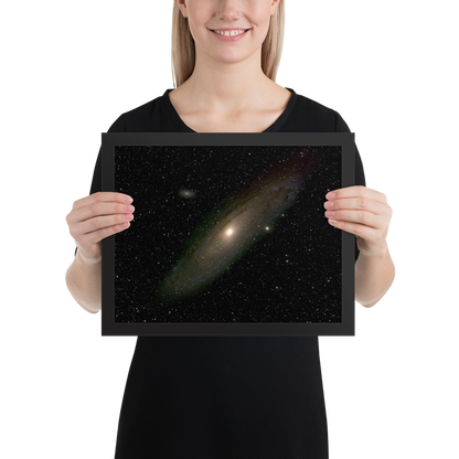 Andromeda Galaxy Unveiled: Premium Framed Astrophotography Luster Print