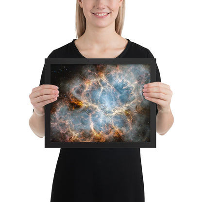 Crab Nebula from JWST Print with Frame in Galactic Sizes