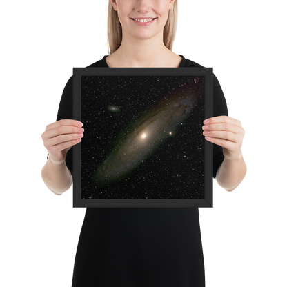 Andromeda Galaxy Unveiled: Premium Framed Astrophotography Luster Print