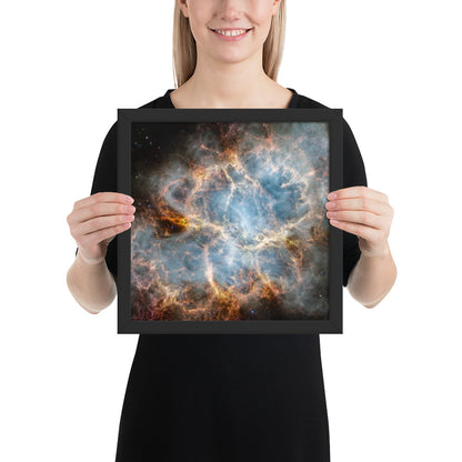 Crab Nebula from JWST Print with Frame in Galactic Sizes