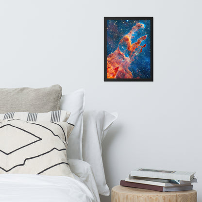 Framed James Webb Space Telescope Wonders: Pillars of Creation - Lustrous Photo Poster Print - Various Sizes