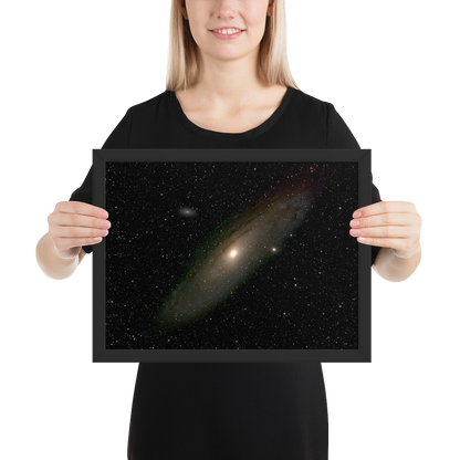 Andromeda Galaxy Unveiled: Premium Framed Astrophotography Luster Print
