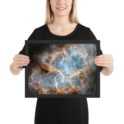 Crab Nebula from JWST Print with Frame in Galactic Sizes